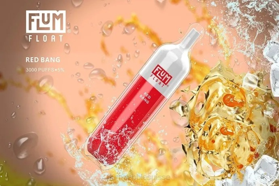 FLUM FLOAT 3000 bouffées | Flum Pebble Vape Flavors H2R467 coup rouge