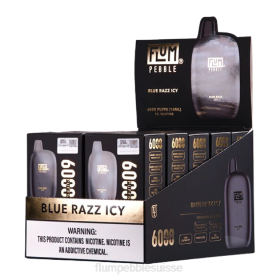 FLUM PEBBLES 6000 bouffées 10 paquets | Flum Pebble Review H2R415 bleu razz glacé