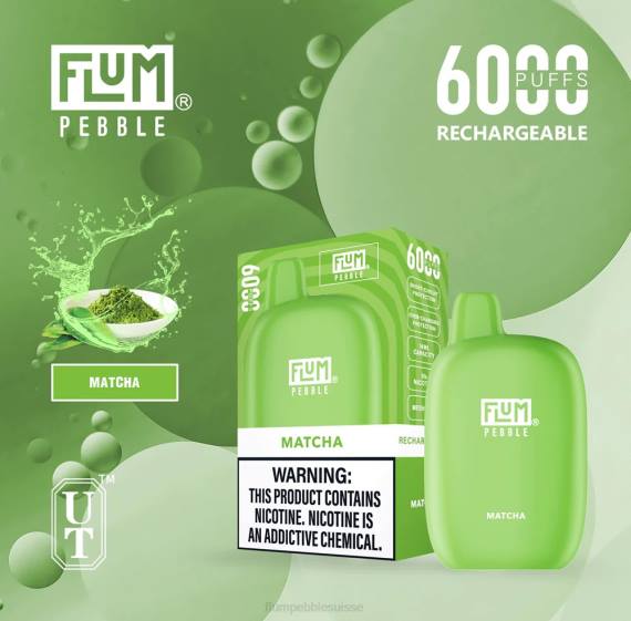 FLUM PEBBLES 6000 bouffées | Flum Pebble Price H2R454 matcha