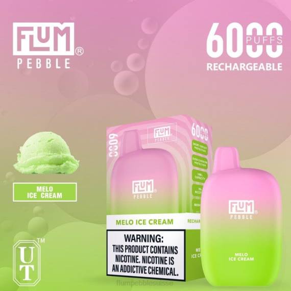 FLUM PEBBLES 6000 bouffées | Flum Pebble Review H2R455 glace au melo