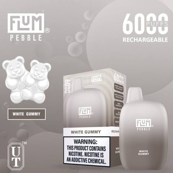 FLUM PEBBLES 6000 bouffées | Flum Pebble Vape Flavors H2R487 gomme blanche