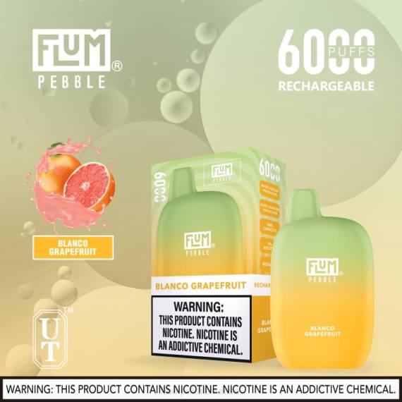 FLUM PEBBLES 6000 bouffées | Flum Pebble Vape Review H2R410 pamplemousse blanc