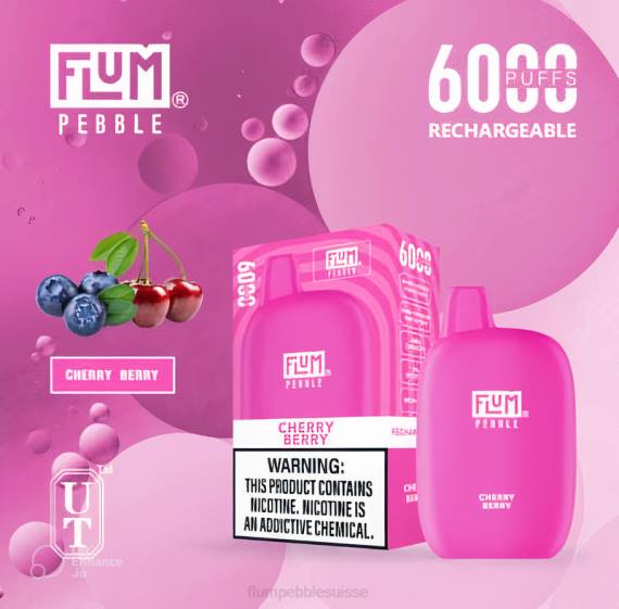 FLUM PEBBLES 6000 bouffées | Flum Pebble Vape Review H2R420 baie de cerise